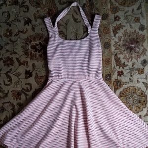 Dotted Halter Dress with Pockets